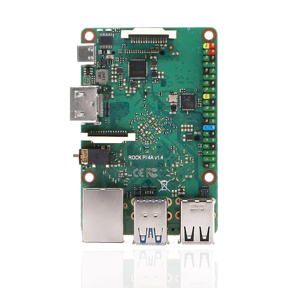 Single-board computer Rock Pi 4 Model A 4GB with Heatsink Radiator